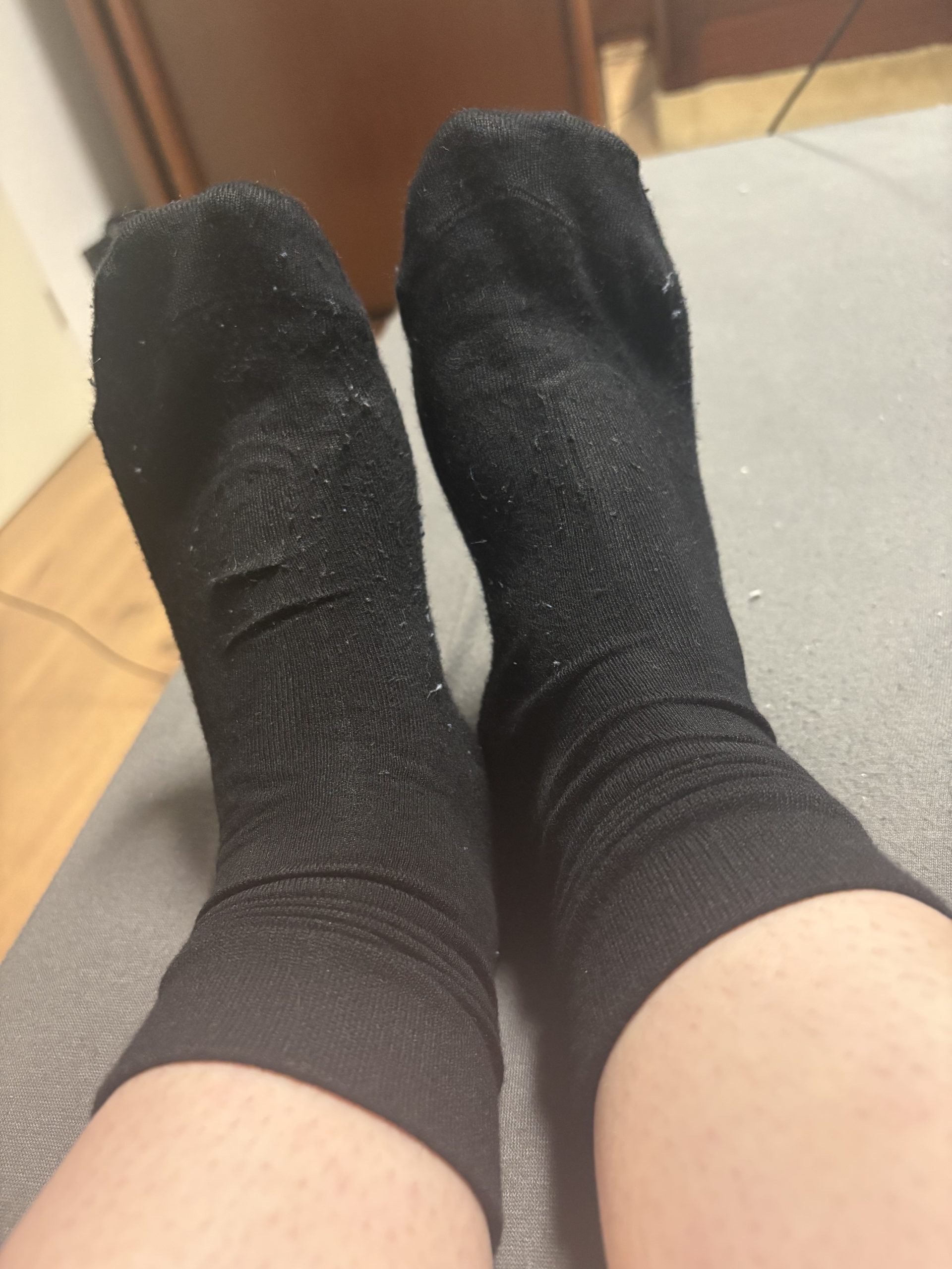Getragene Socken mit intensivem Duft